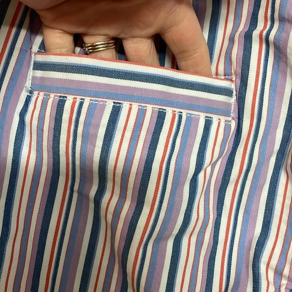 GAP size 14 multiple color stripes high waisted 4.5” shorts - Picture 6 of 8